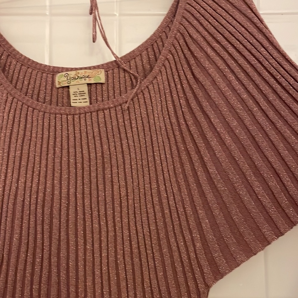 Younique splendid pleated, ribbed and elastic top. Batwing sleeves, size L. - Picture 7 of 16